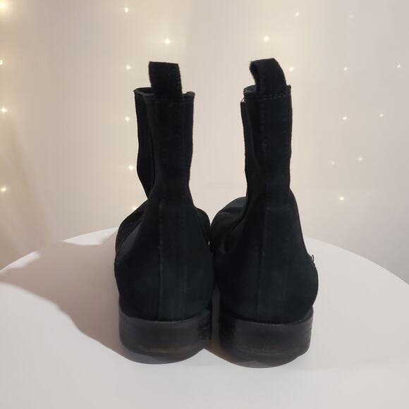 La Canadienne Sara Waterproof Suede Leather Chelsea Ankle Boots Womens 9 Black - Picture 5 of 12